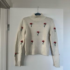 Floral Bauble Knit Turtleneck from Twik by Simons